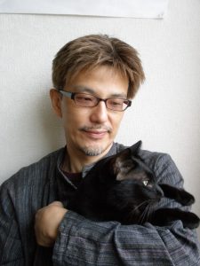 Yanagi Kouji and one of his cats